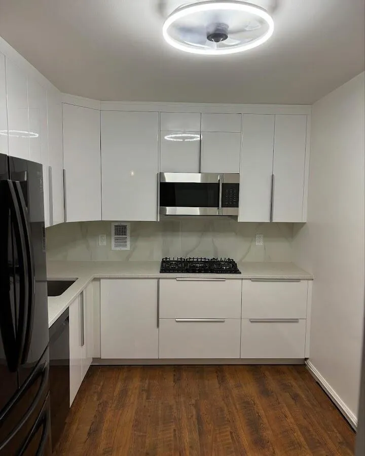 Renovated kitchen with quartz countertops in Wakefield